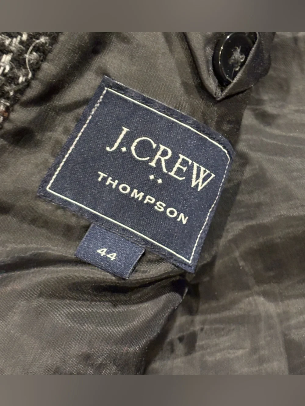 J. Crew Factory Mens Wool Plaid Thompson Car Coat 44 Lined Overcoat Plaid AQ396 - Picture 5 of 6